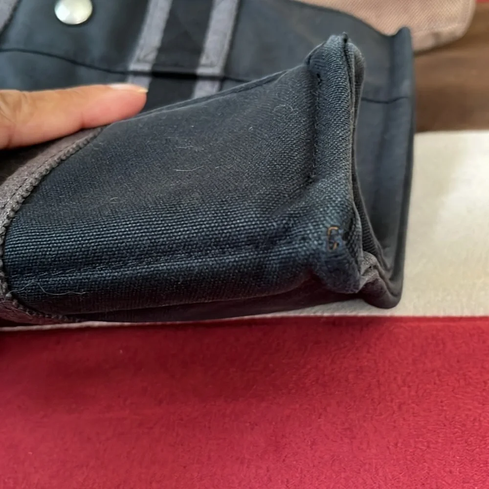 Black Hermes Canvas Tote Bag - Picture 14 of 16